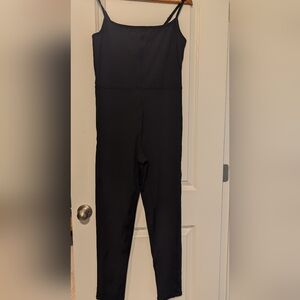Francesca Cami Unitard Active Workout Bodysuit Black  L NWT